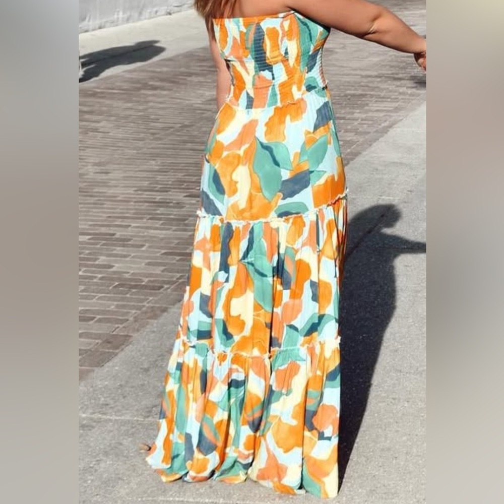 Colorful Abstract Maxi Dress